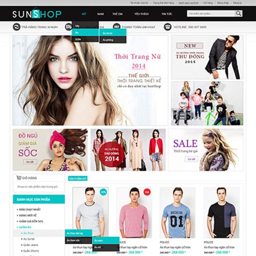 mẫu thiết kế website shop thời trang 4