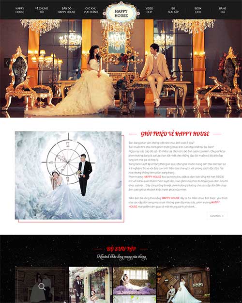 Mẫu thiết kế website ảnh viện áo cưới 2